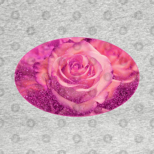 pink roses mask floral glitter love pattern sparkly romantic flowers by designsbyxarah